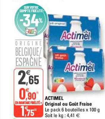 Actimel Original Ou Goût Fraise