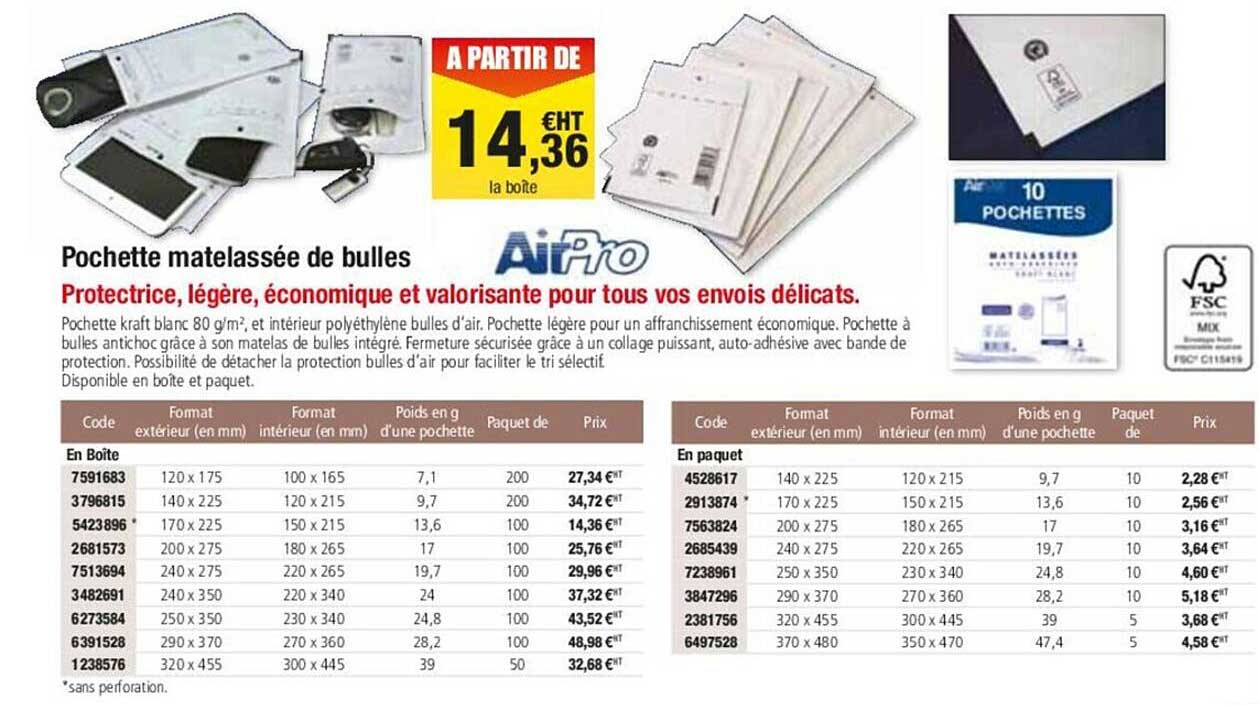 airpro pochette matelassée de bulles