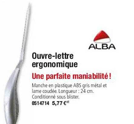 alba ouvre-lettre ergonomique