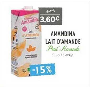 Amandina Lait D'amande Perl' Amande