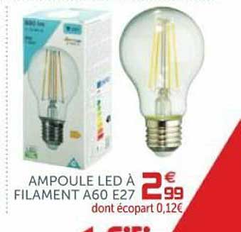 ampoule led à filament a60 e27