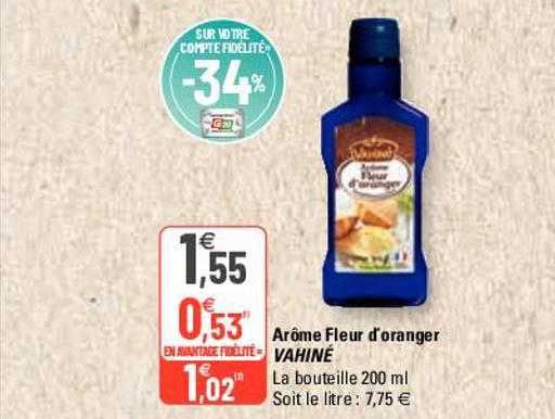 arôme fleur d'oranger vahiné