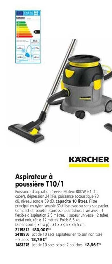 aspirateur à poussière t10 1 kärcher