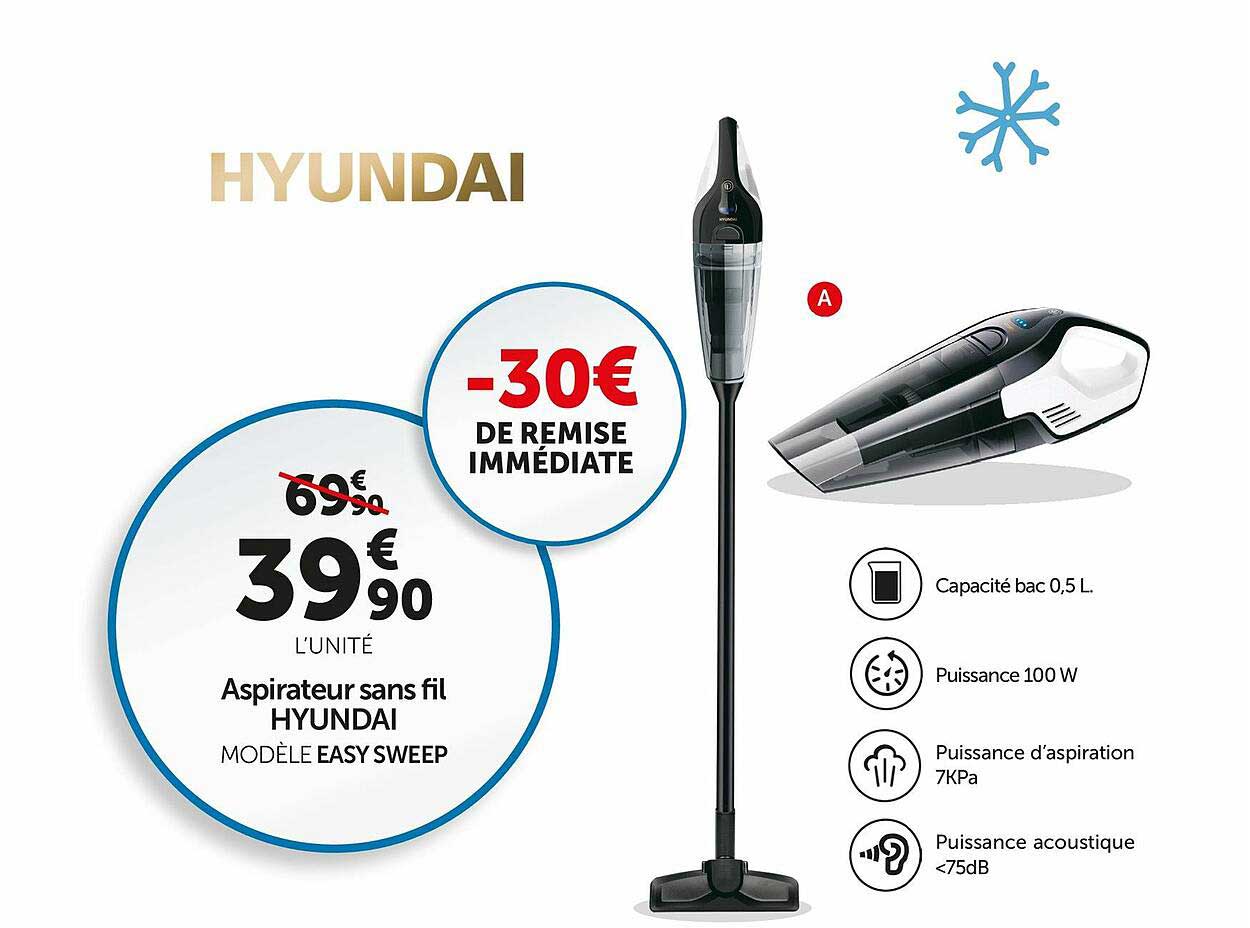 aspirateur sans fil hyundai modèle easy sweep