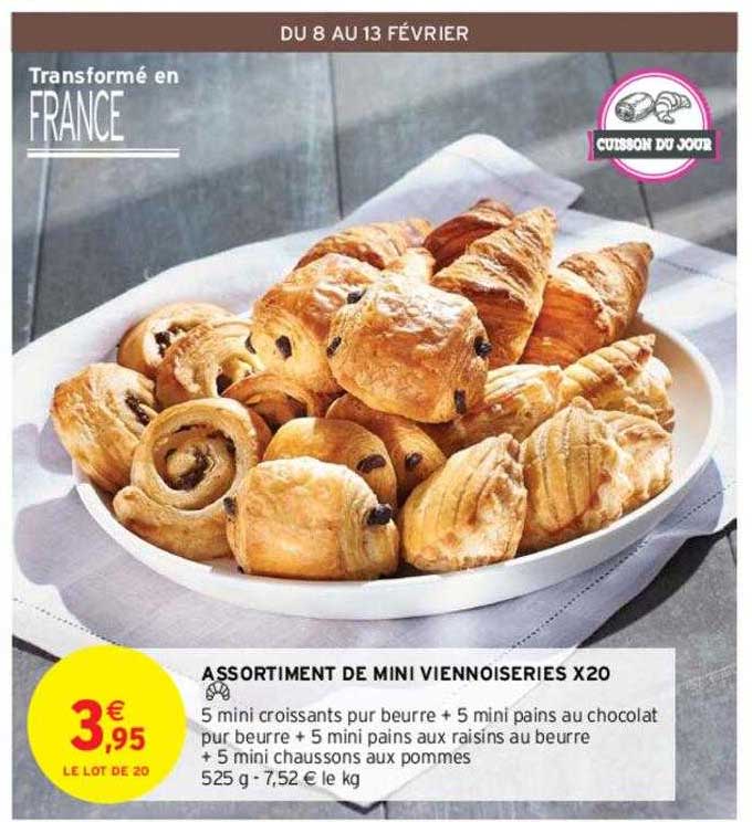assortiment de mini viennoiseries x20