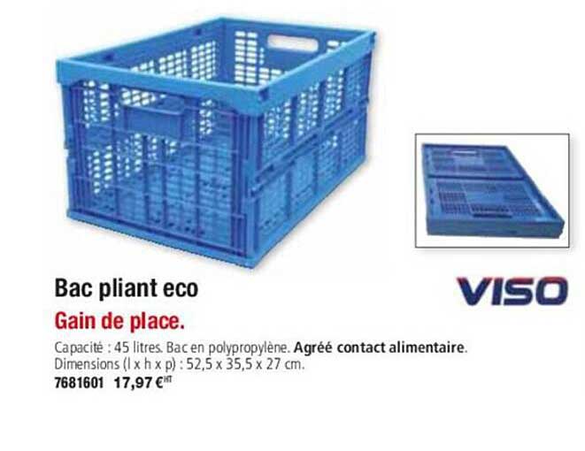 bac pliant eco gain de place viso