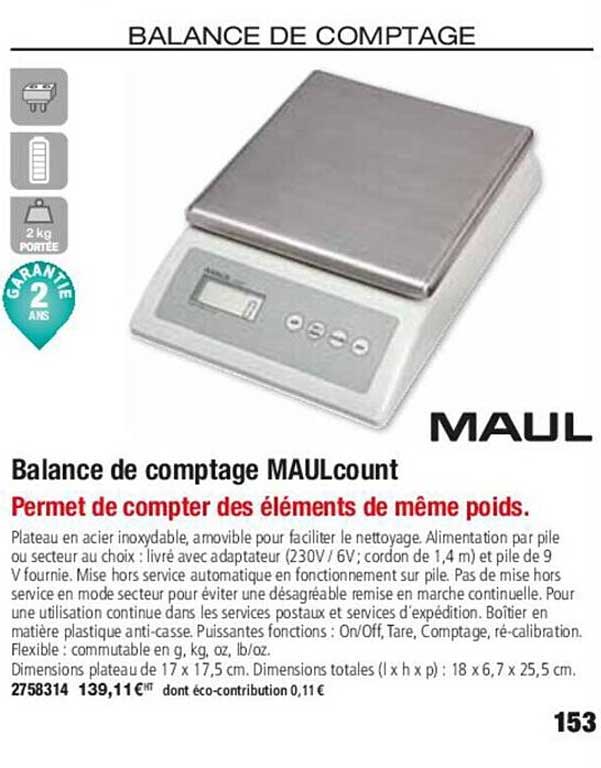 balance de comptage maul count