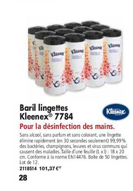 Baril Lingettes Kleenex 7784
