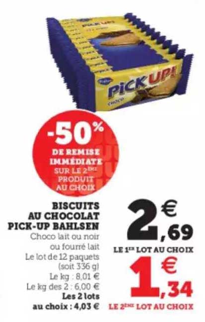 biscuits au chocolat pick up bahlsen