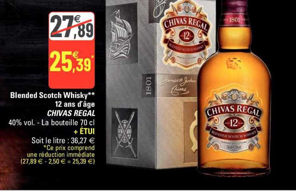 blended scotch whisky 12 and d'âge chivas regal