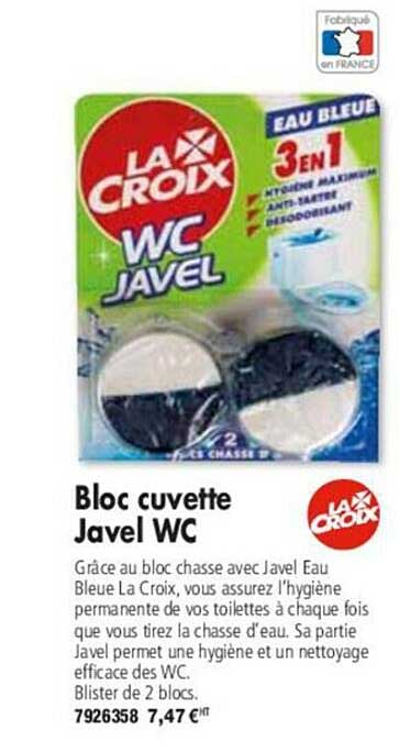 bloc cuvette javel wc la croix
