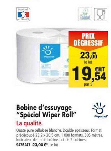 bobine d'essuyage "spécial wiper roll"