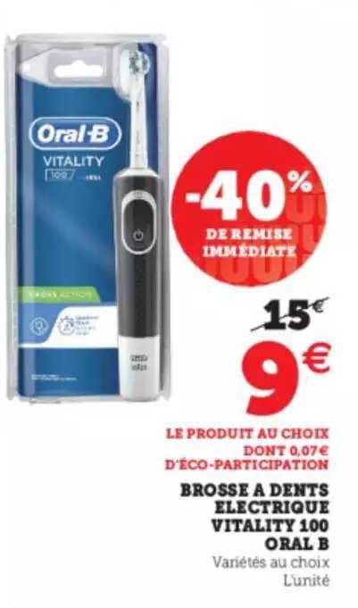 brosse a dents electrique vitality 100 oral b
