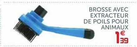 brosse avec extracteur de poils pour animaux