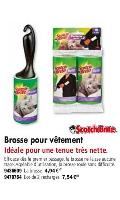 brosse pour vêtement scotch brite