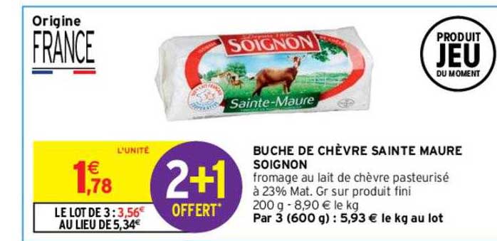 buche de chèvre sainte maure soignon