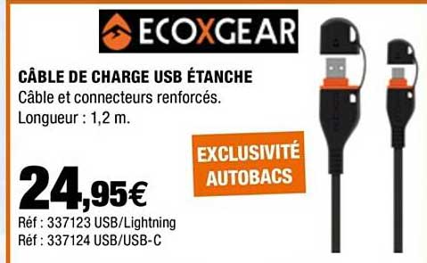 Câble De Charge Usb étanche Ecoxgear