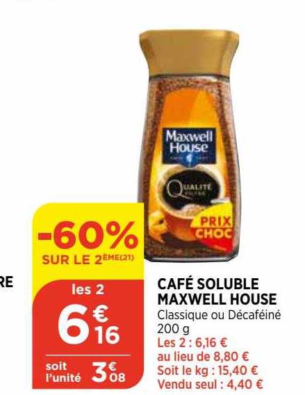 Café Soluble Maxwell House