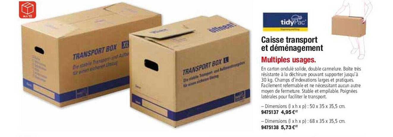 caisse transport et déménagement multiples usages