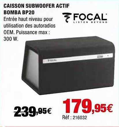 caisson subwoofer actif bomba bp20 focal