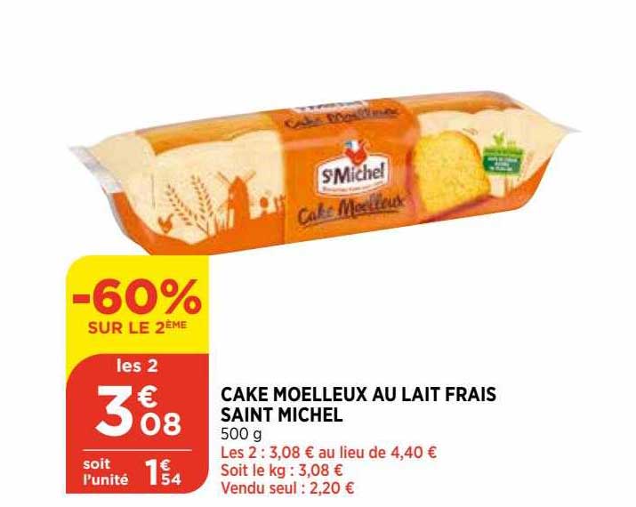 Cake Moelleux Au Lait Frais Saint Michel