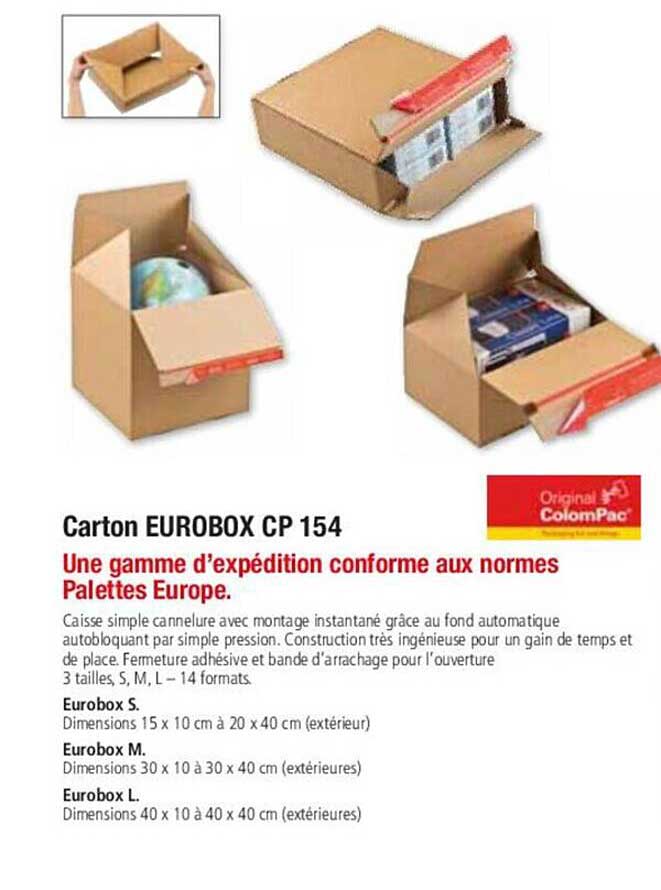carton eurobox cp 154 original colompac