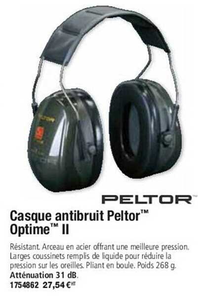 casque antibruit peltor optime ii