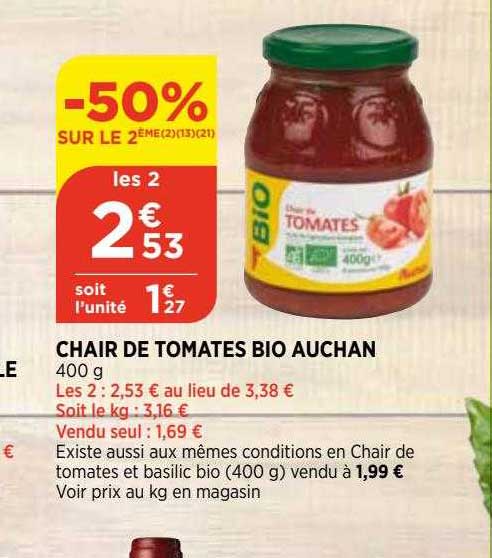 Chair De Tomates Bio Auchan