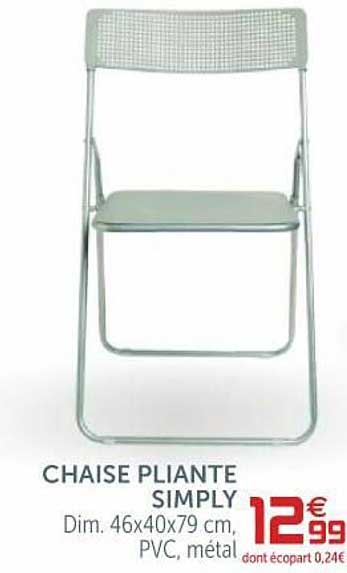 chaise pliante simply