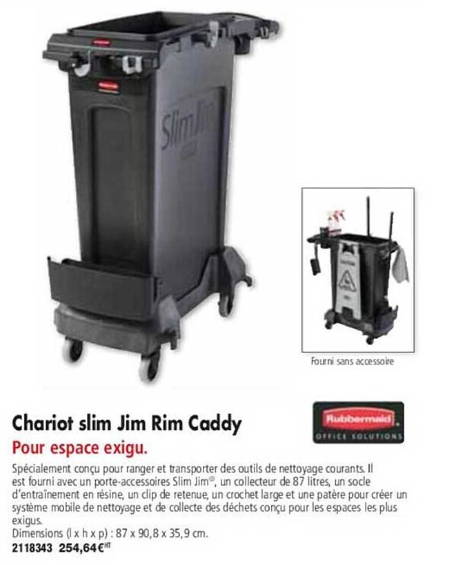 chariot slim jim rim caddy rubbermaid