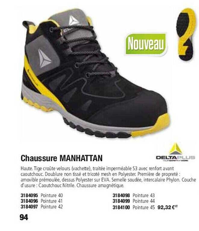 chaussure manhattan deltaplus