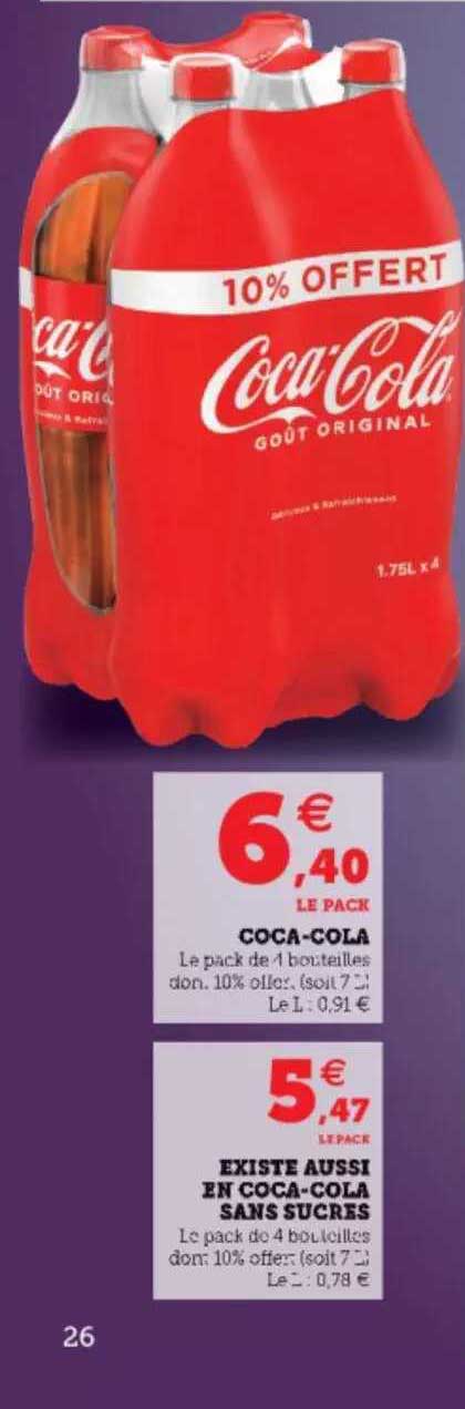 coca-cola existe aussi en coca-cola sans sucres