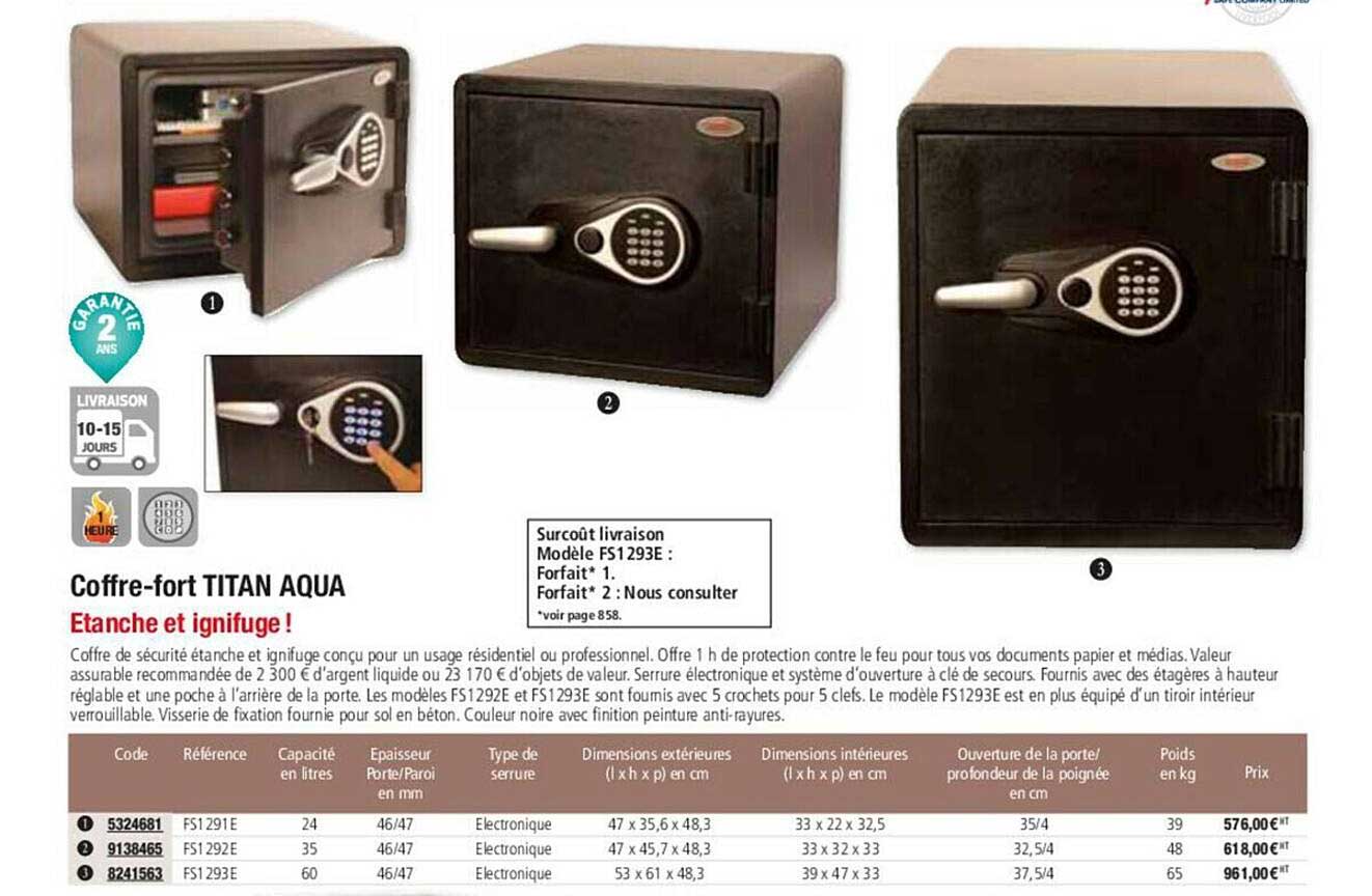 coffre-fort titan aqua etanche et ignifuge!