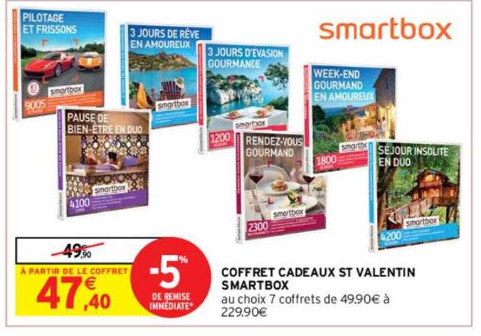 Coffret Cadeaux St Valentin Smartbox