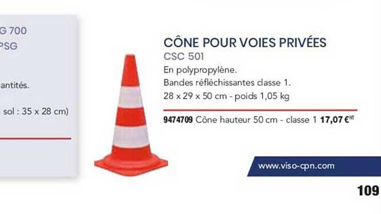 cône pour voies privées csc 501