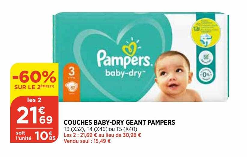 couches baby-dry géant pampers