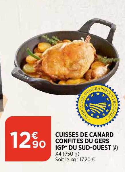 couisses de canard confites du gers igp du sud-ouest