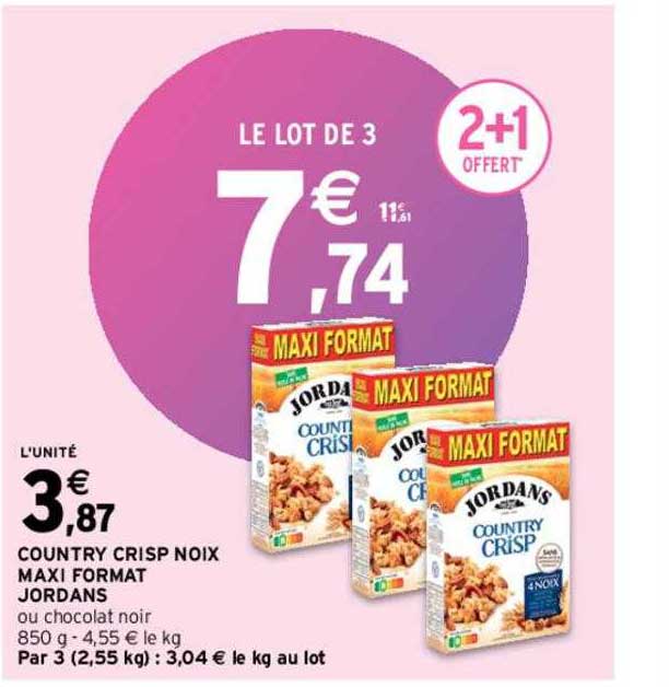 country crisp noix maxi format jordans