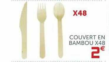 couvert en bambou x48