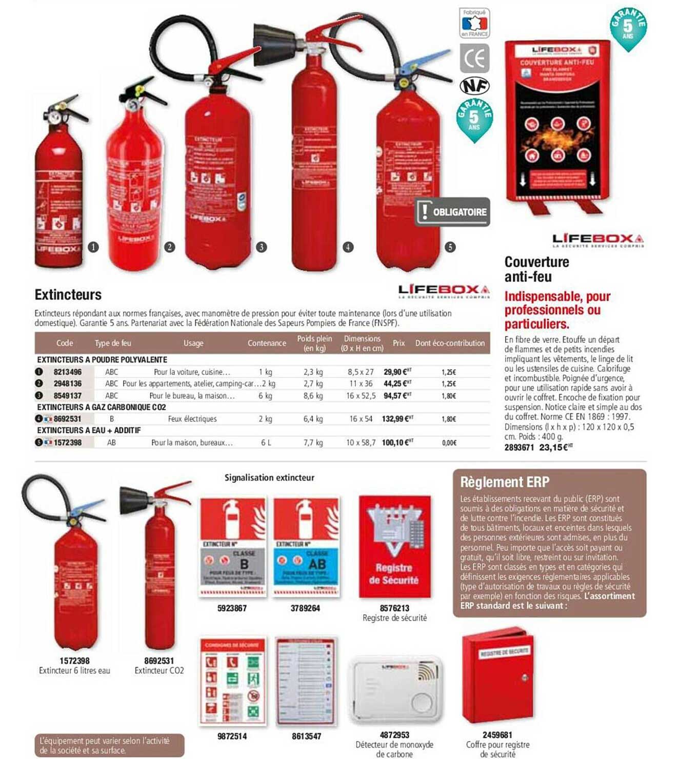 couverture anti-feu lifebox