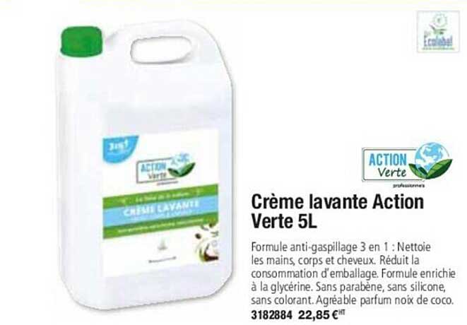 crème lavante action verte