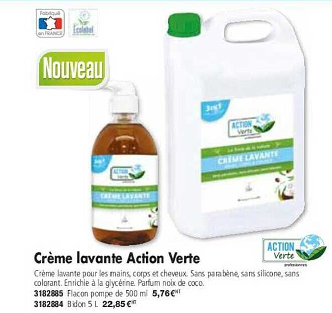 crème lavante action verte