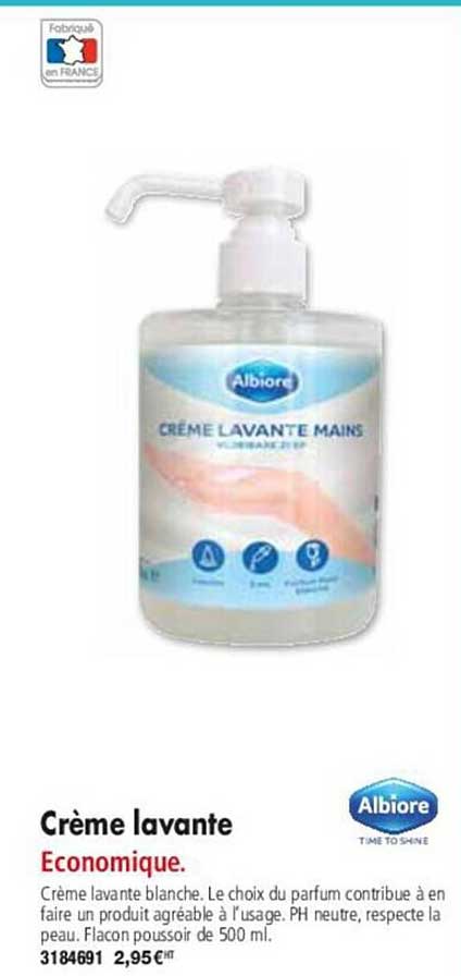 crème lavante albiore