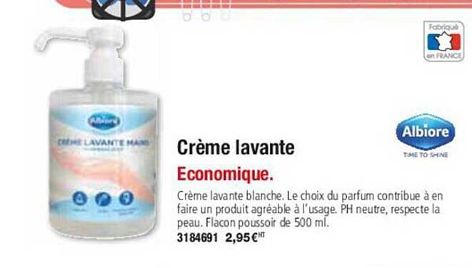 crème lavante albiore