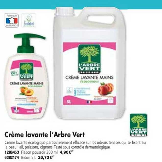 crème lavante l'arbre vert