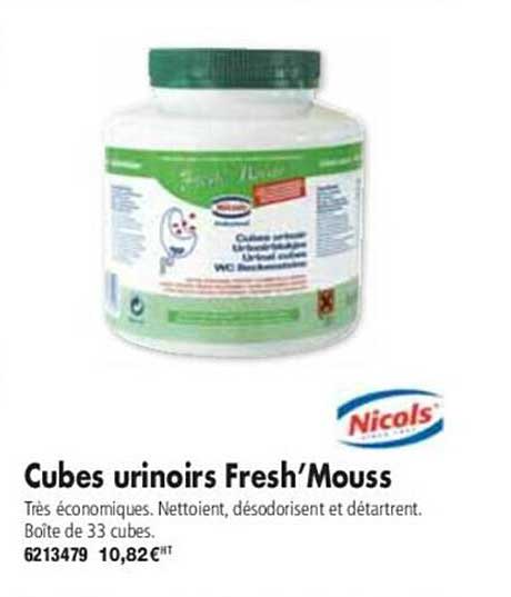 cubes urinoirs fresh'mouss nicols