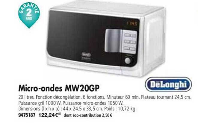 delonghi micro-ondes mw20gp