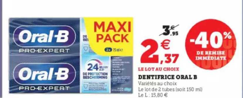 dentifrice oral b