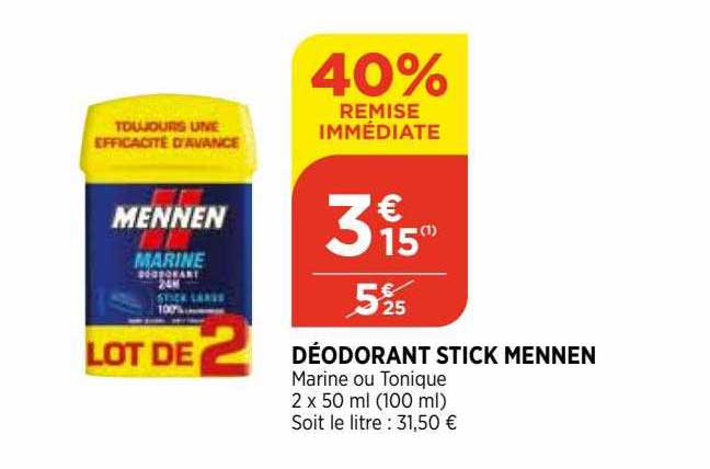 Déodorants Stick Mennen Marine Ou Tonique