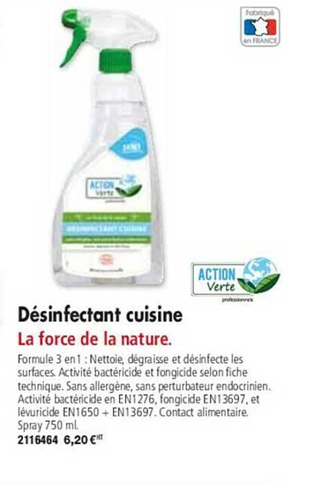 Désinfectant Cuisine Action Verte